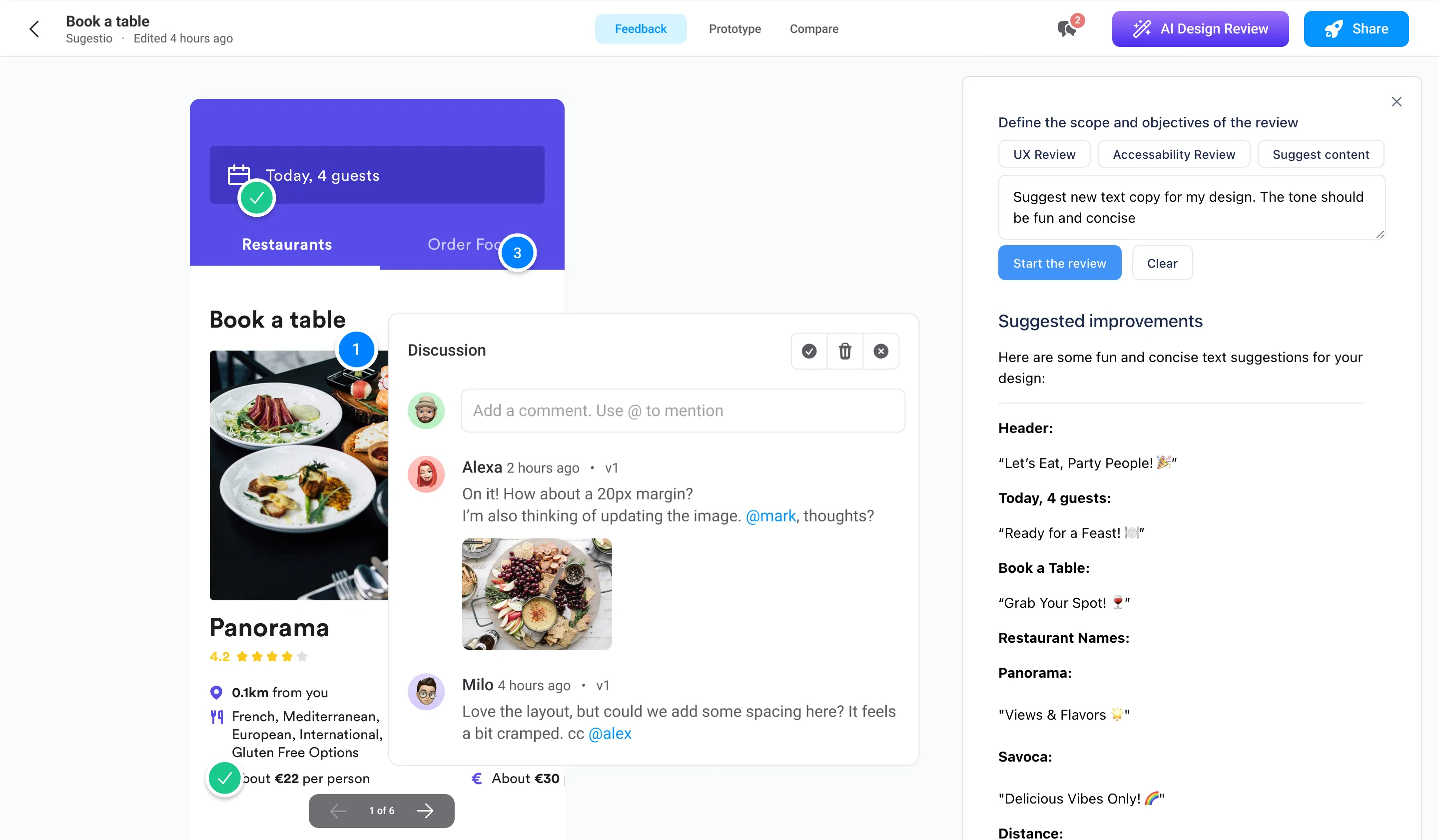 Feedback UI
