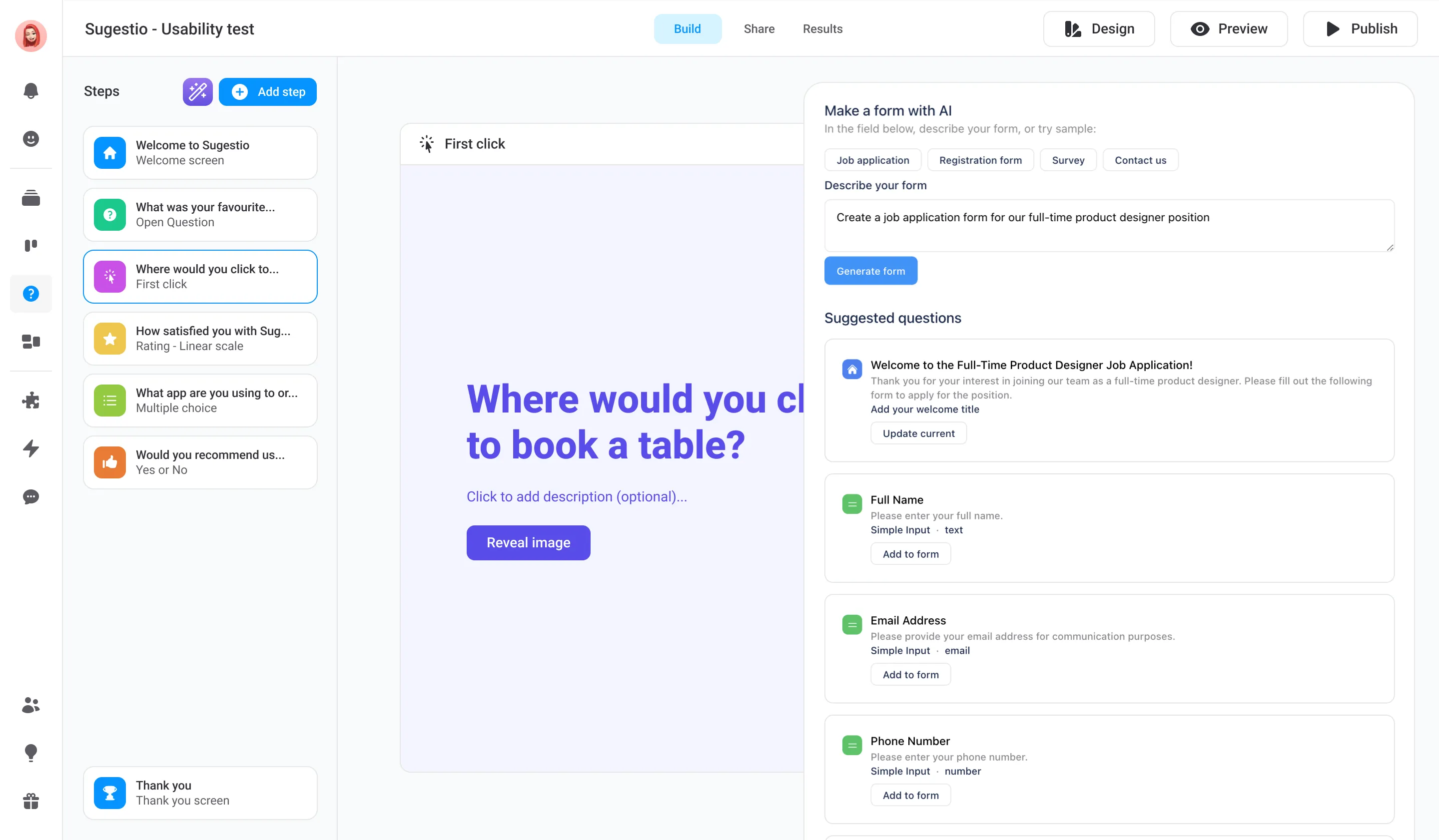 Forms AI UI